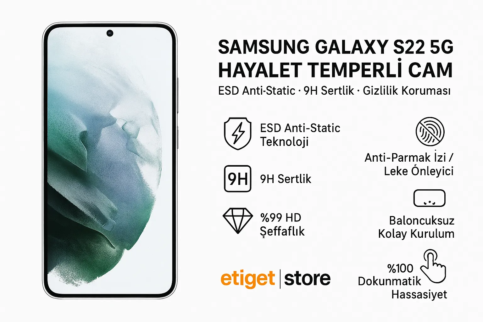 Samsung Galaxy S22 5G Hayalet Ekran Koruyucu