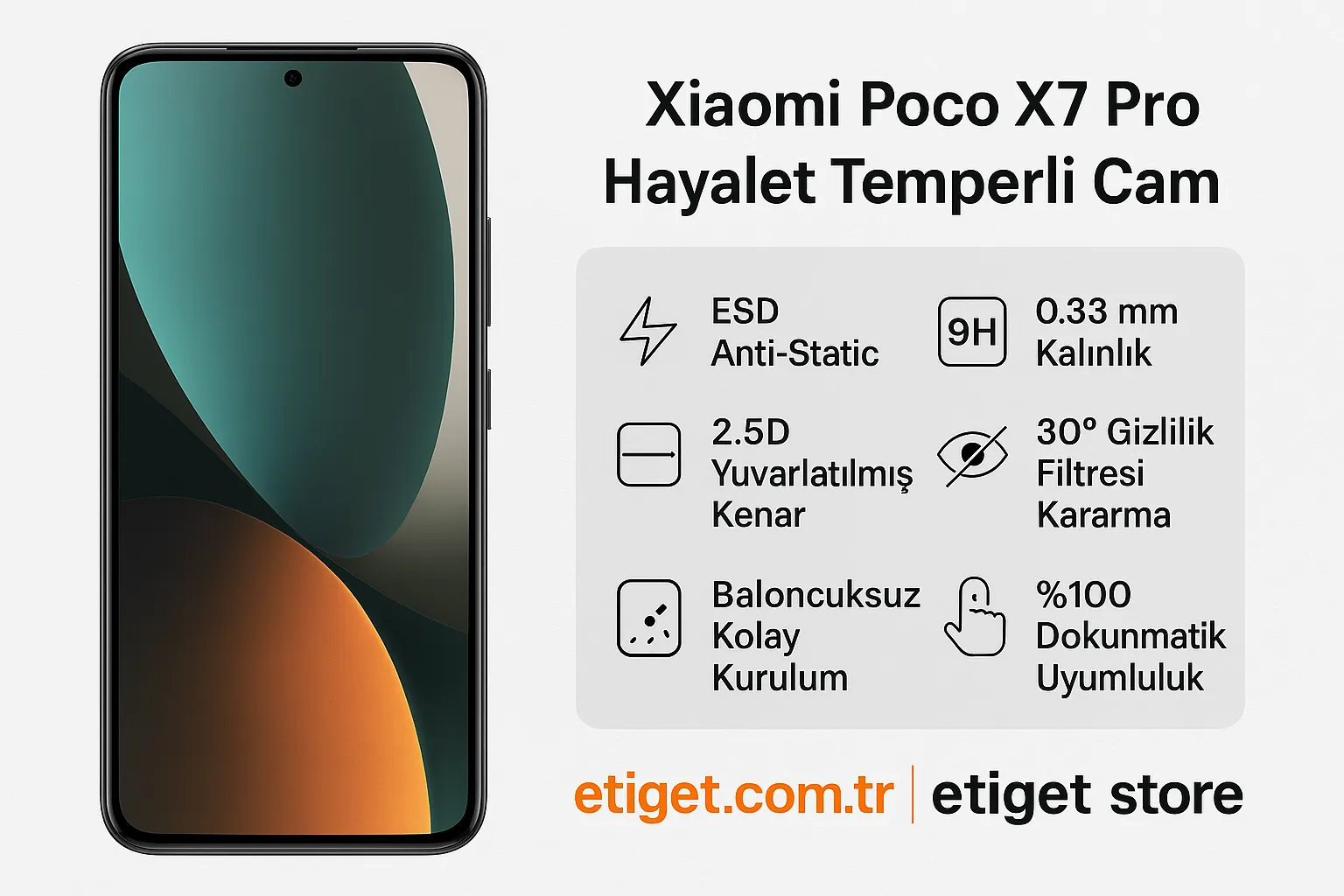 Xiaomi Poco X7 Pro Hayalet Ekran Koruyucu