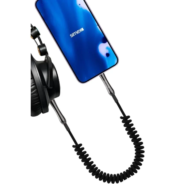 Simex Zinco Spiralli 3.5mm to Type-C Aux Kablo - Görsel 4
