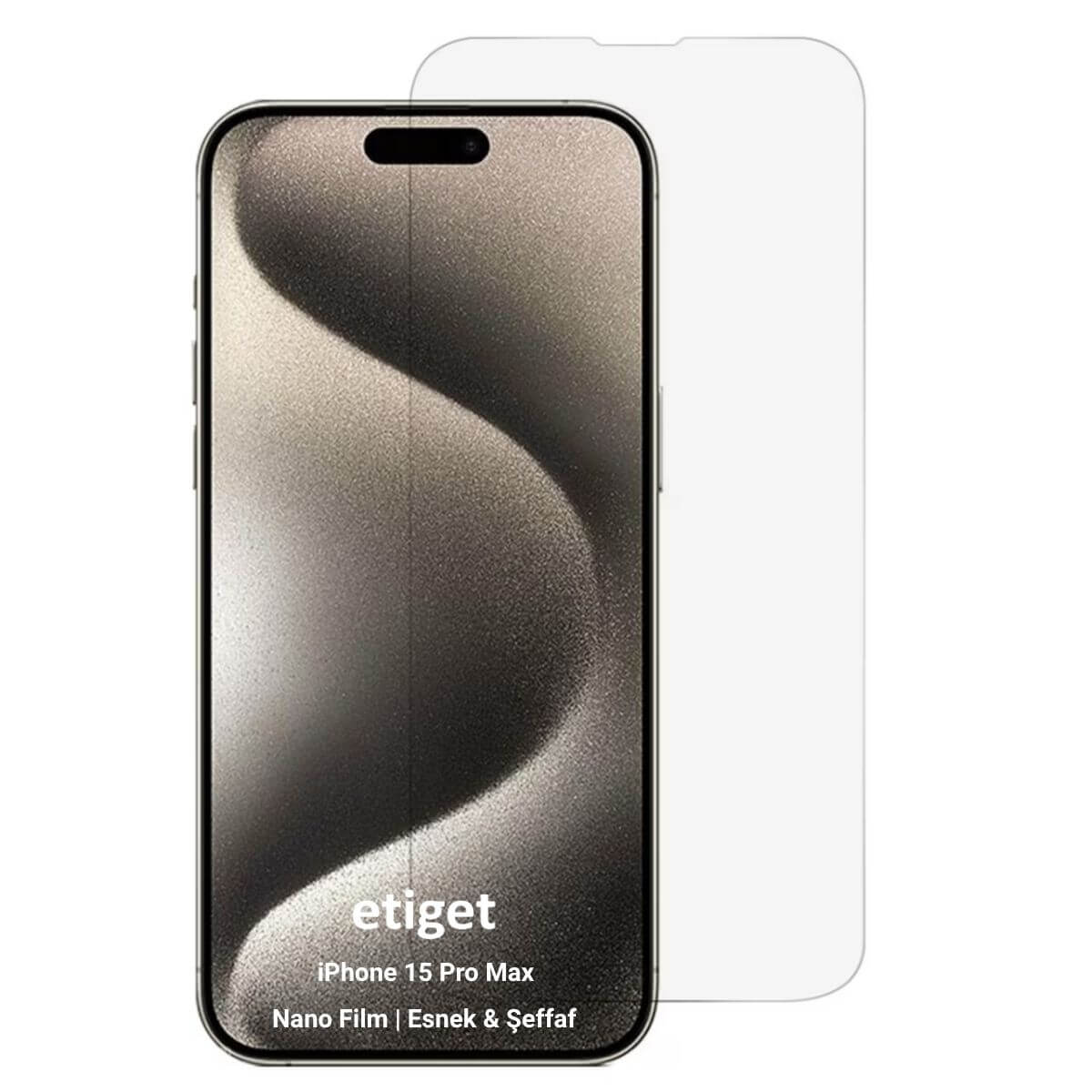 iPhone 15 Pro max Kırılmaz Ekran Koruyucu Nano Film | Ultra İnce, Esnek, Tam Uyum