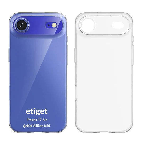 iPhone 17 Air Şeffaf Kılıf Silikon – Kamera Korumalı, İnce ve Esnek Tasarım
