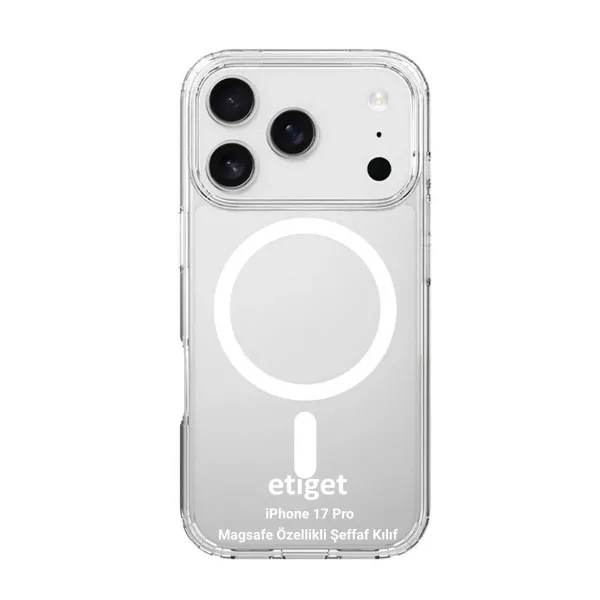 iPhone 17 Pro Magsafe Kılıf Şeffaf Silikon Kılıf – Kamera Korumalı, İnce ve Dayanıklı