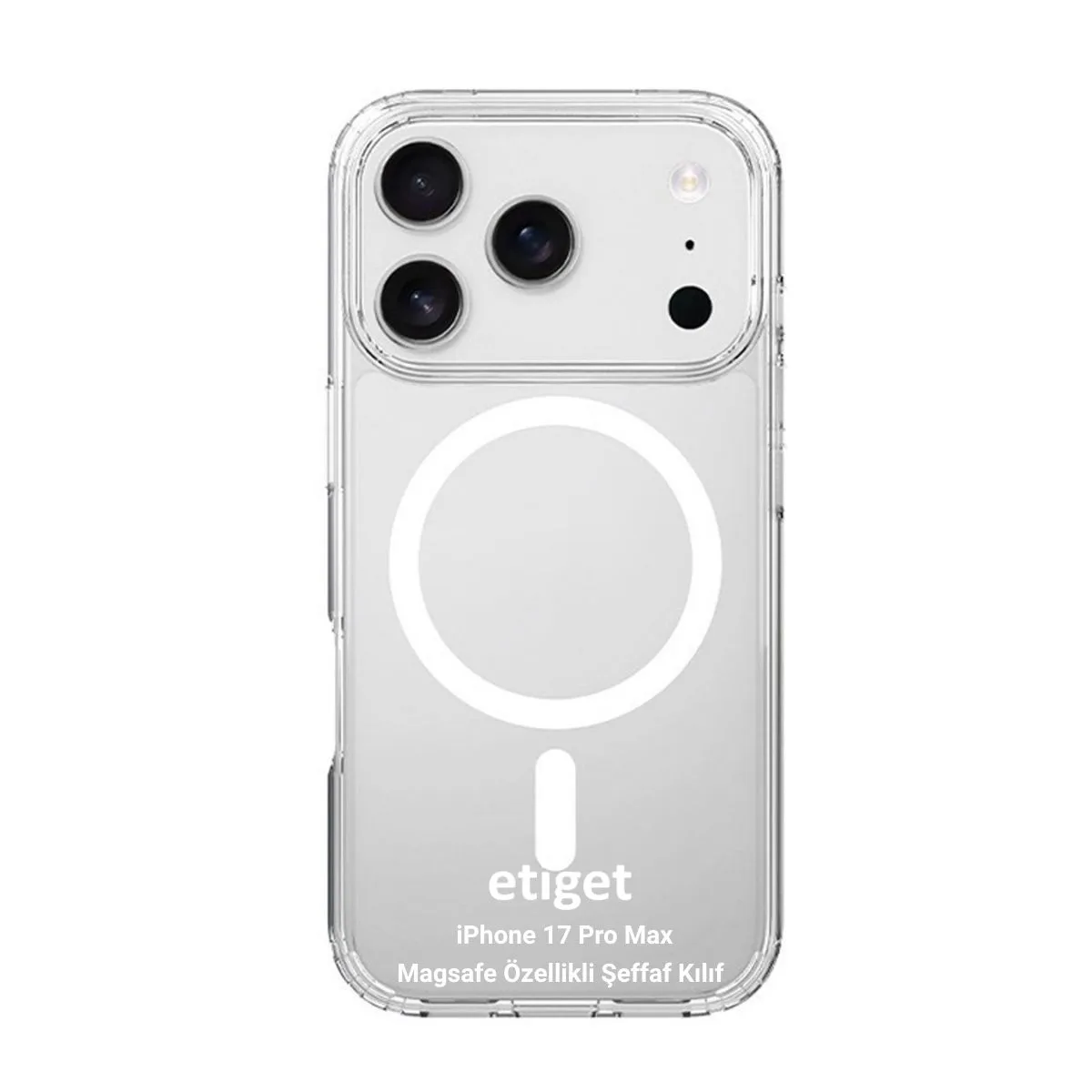 iPhone 17 Pro Max Magsafe Kılıf Şeffaf Silikon Kılıf – Kamera Korumalı, Darbeye Dayanıklı TPU