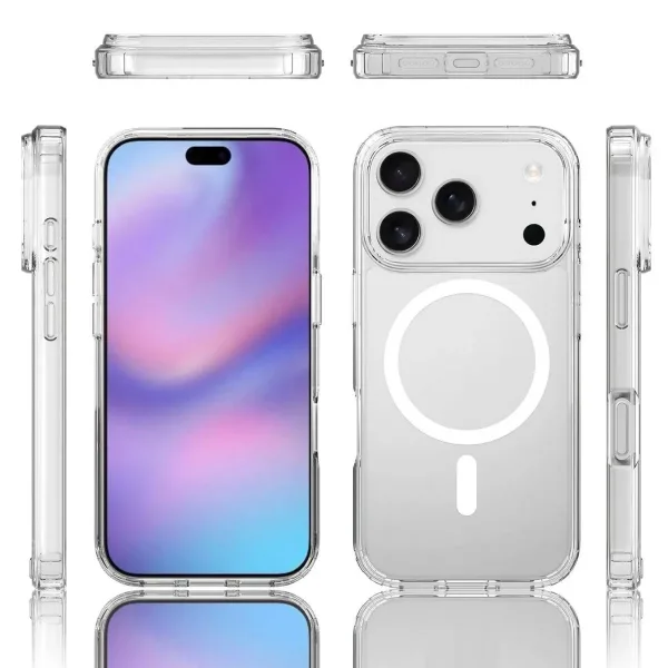 iPhone 17 Pro Max Magsafe Kılıf Şeffaf Silikon - Görsel 2