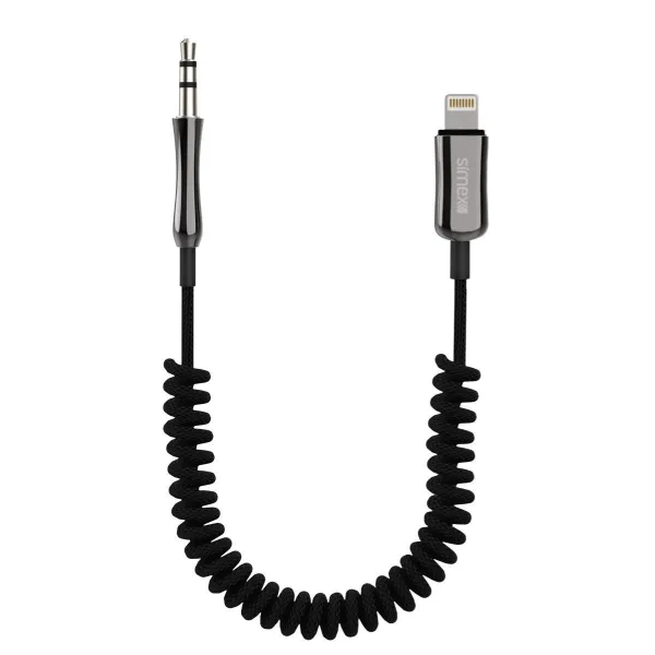 Simex Zinco Spiralli 3.5mm Lightning Aux Kablo – Lightning Uyumlu
