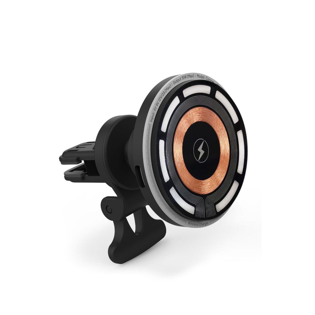 Simex Copper 15W Kablosuz Araç Şarjı | Magsafe Destekli, Hızlı Şarj, Havalandırma Montajlı