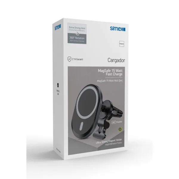 Simex Cargador 15W Magsafe Şarjlı Telefon Tutucu - Görsel 4