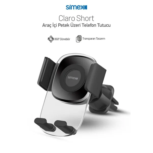 Simex Claro Short Şeffaf Araç İçi Telefon Tutucu - ST-209 - Görsel 2