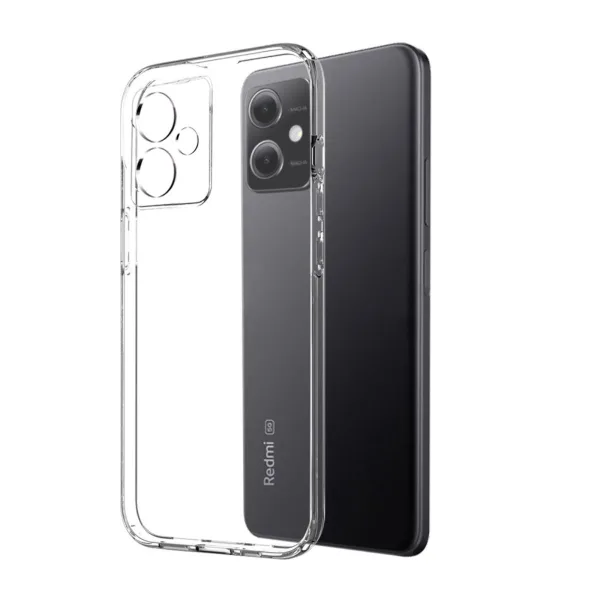 Xiaomi Redmi Note 12 5G Şeffaf Kılıf + Cam Ekran Koruyucu - Görsel 2
