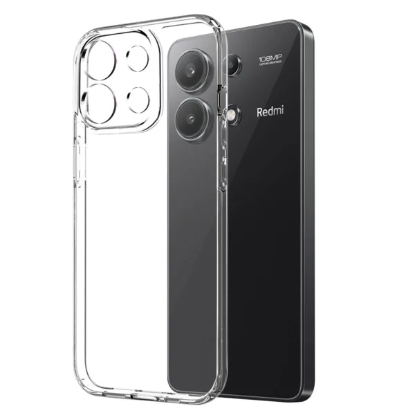 Xiaomi Redmi Note 13 4G Şeffaf Kılıf + Cam Ekran Koruyucu - Görsel 2