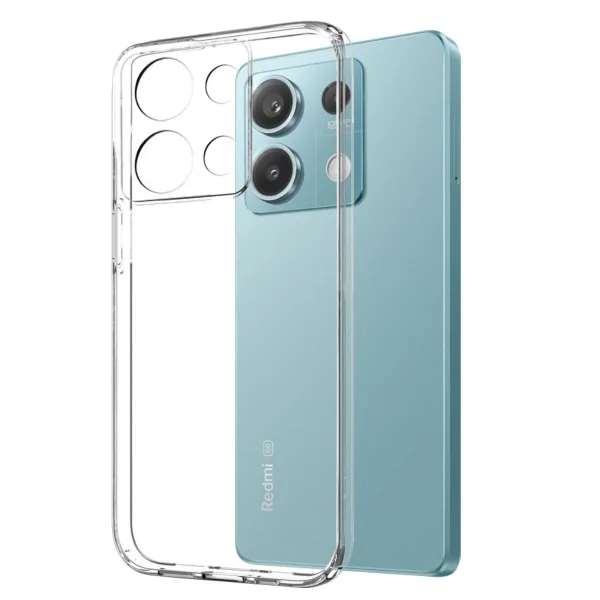 Xiaomi Redmi Note 13 5G Şeffaf Kılıf + Cam Ekran Koruyucu - Görsel 2