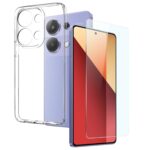 Xiaomi Redmi Note 13 Pro 4G Şeffaf Kılıf + Cam Ekran Koruyucu