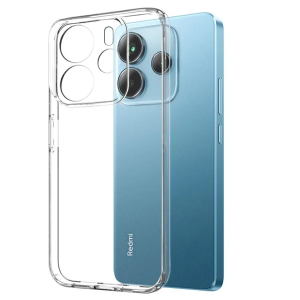Xiaomi Redmi Note 14 4G Şeffaf Kılıf + Cam Ekran Koruyucu - Görsel 2