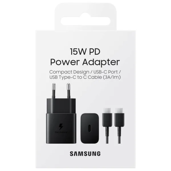 Samsung 15W Hızlı Şarj Aleti Type-C EP-T1510X – Siyah - Görsel 4