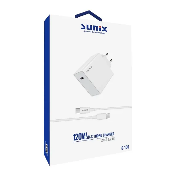 Sunix 120W USB-C Turbo Şarj Aleti S-130 - Görsel 2