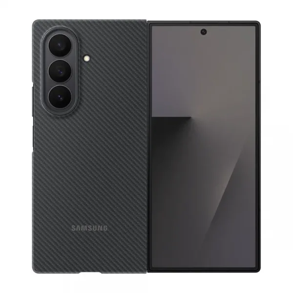 Samsung Galaxy Z Fold 7 Karbon Desenli Sert Kılıf – Siyah Renk