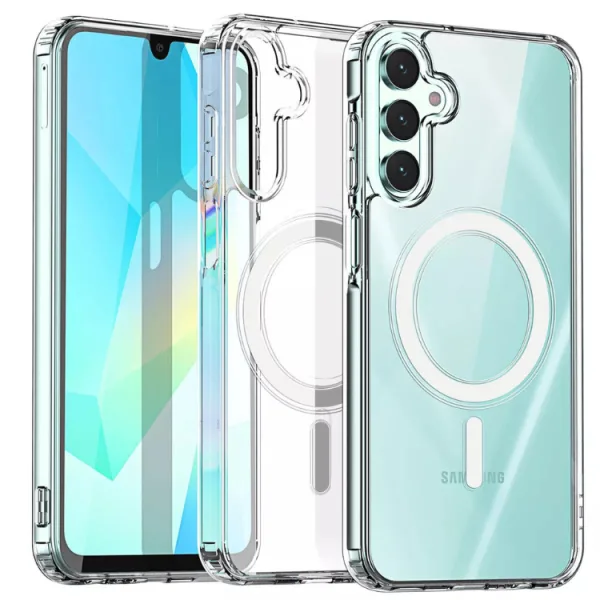 Samsung Galaxy A16 Magsafe Kılıf Şeffaf Silikon - Görsel 2