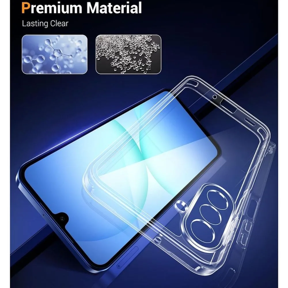 Samsung Galaxy A17 5G Şeffaf Kılıf + Cam Ekran Koruyucu Seti - Görsel 2