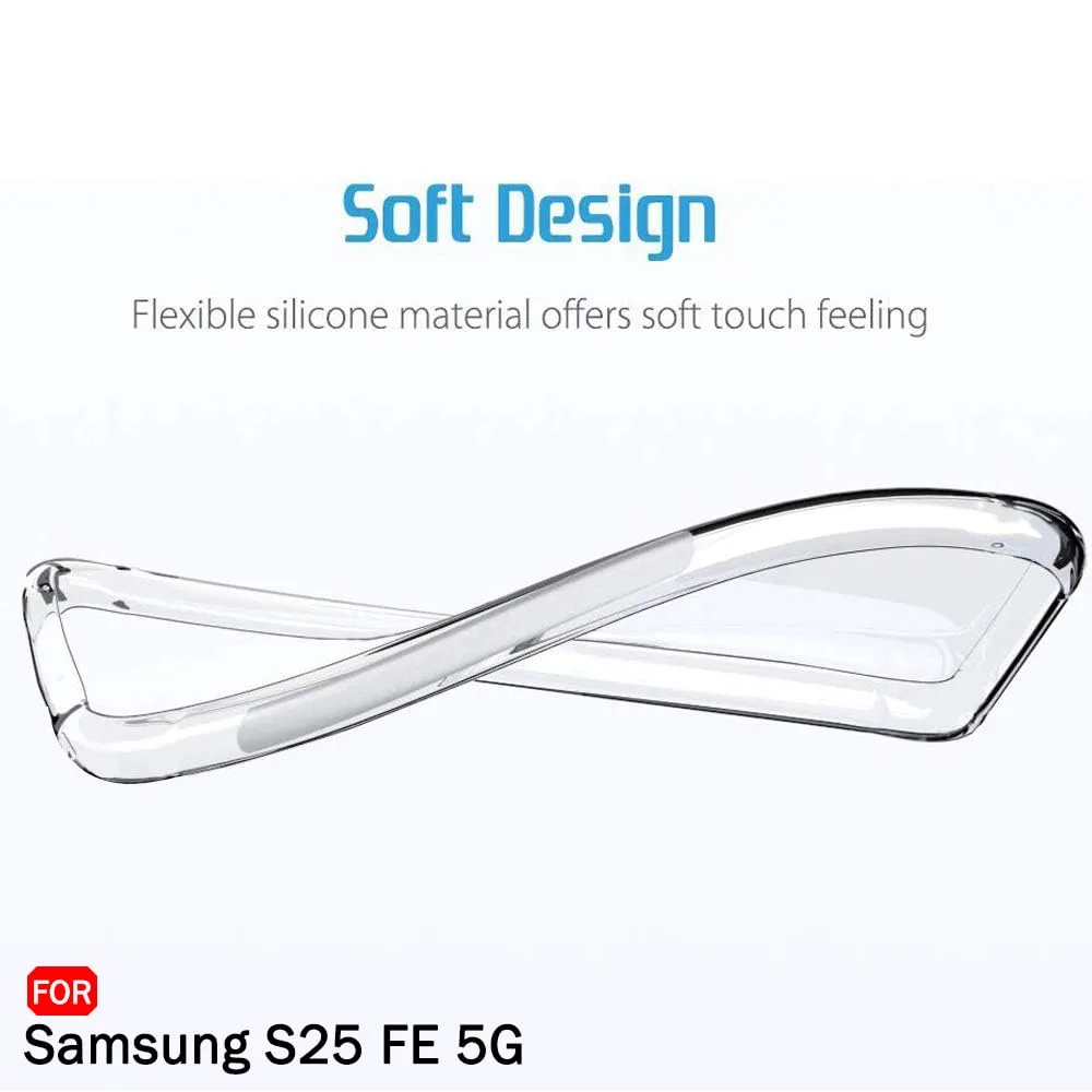 Samsung Galaxy S25 FE Şeffaf Kılıf Silikon Kamera Korumalı - Görsel 6