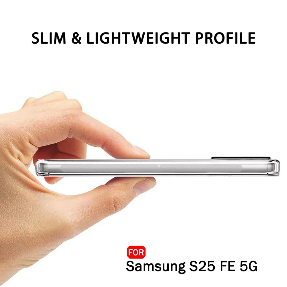 Samsung Galaxy S25 FE Şeffaf Kılıf Silikon Kamera Korumalı - Görsel 5