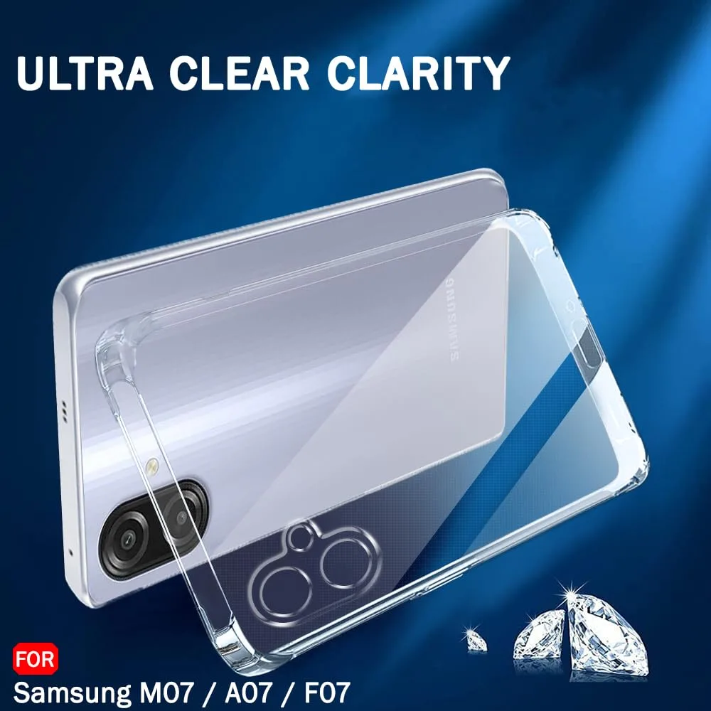 Samsung Galaxy A07 Şeffaf Kılıf Silikon Kamera Korumalı - Görsel 4