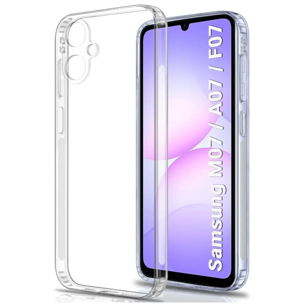 Samsung Galaxy A07 Şeffaf Kılıf Silikon Kamera Korumalı